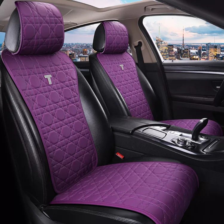Capas de assento de carro de couro universais da moda com strass