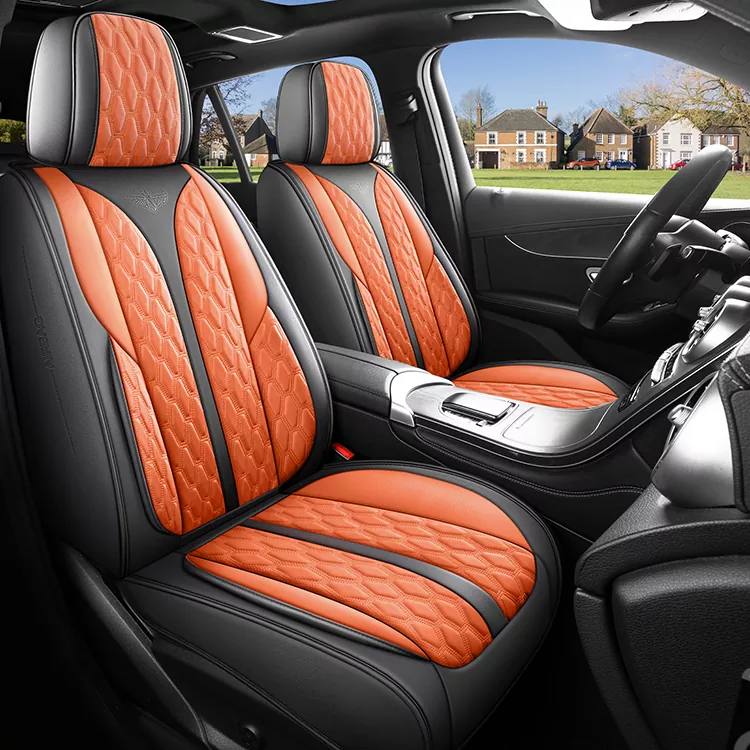 Conjunto completo de capas de almofada para assento de carro universal em couro