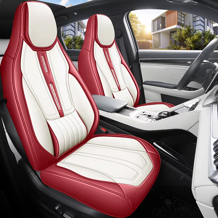 Capas universais integradas para assentos de carro com suporte lombar