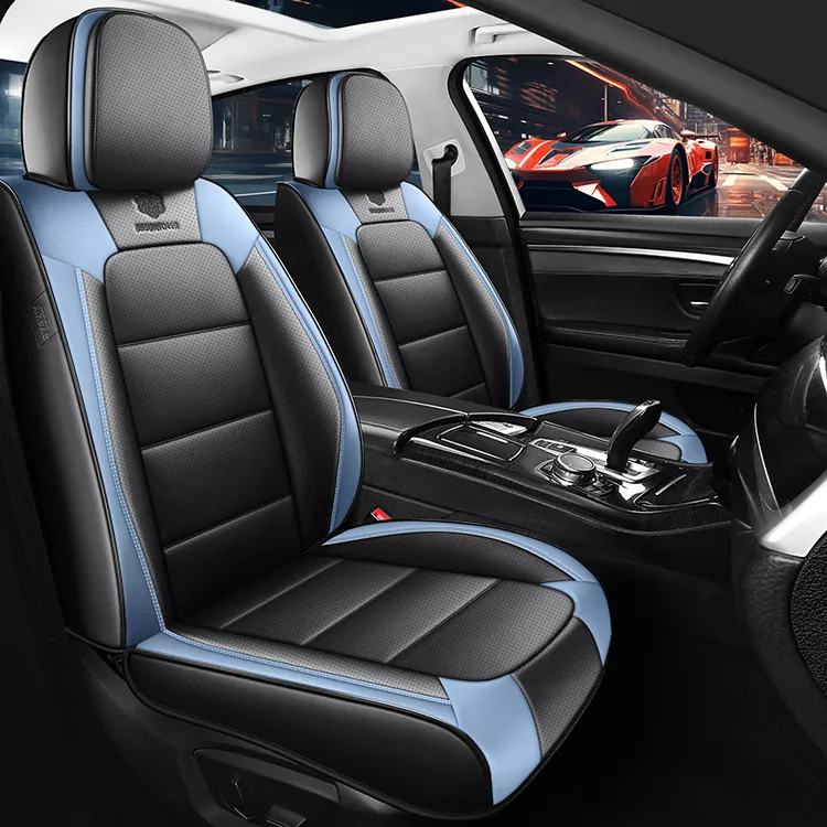 Conjunto completo de capas de assento de carro de couro universal à prova d'água